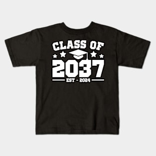 Class Of 2037 2024 Grow With Me Kindergarten Kids Boys Girls Kids T-Shirt